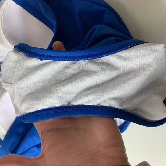 Speedo Women’s Hi  Neck Tie Neck Closure Pull On Lined One Piece Swimsuit Size 6 - Picture 14 of 16